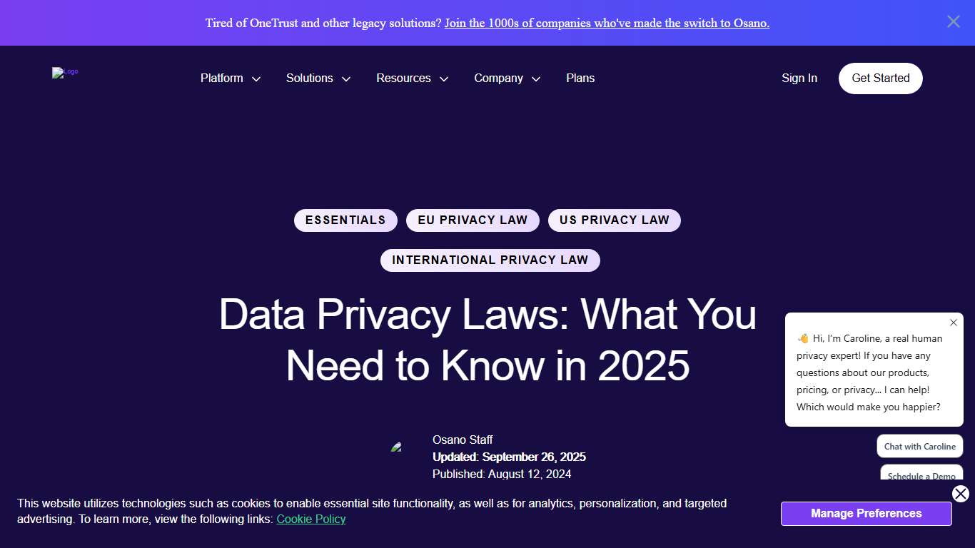 Data Privacy Laws: What You Need to Know in 2025 Osano